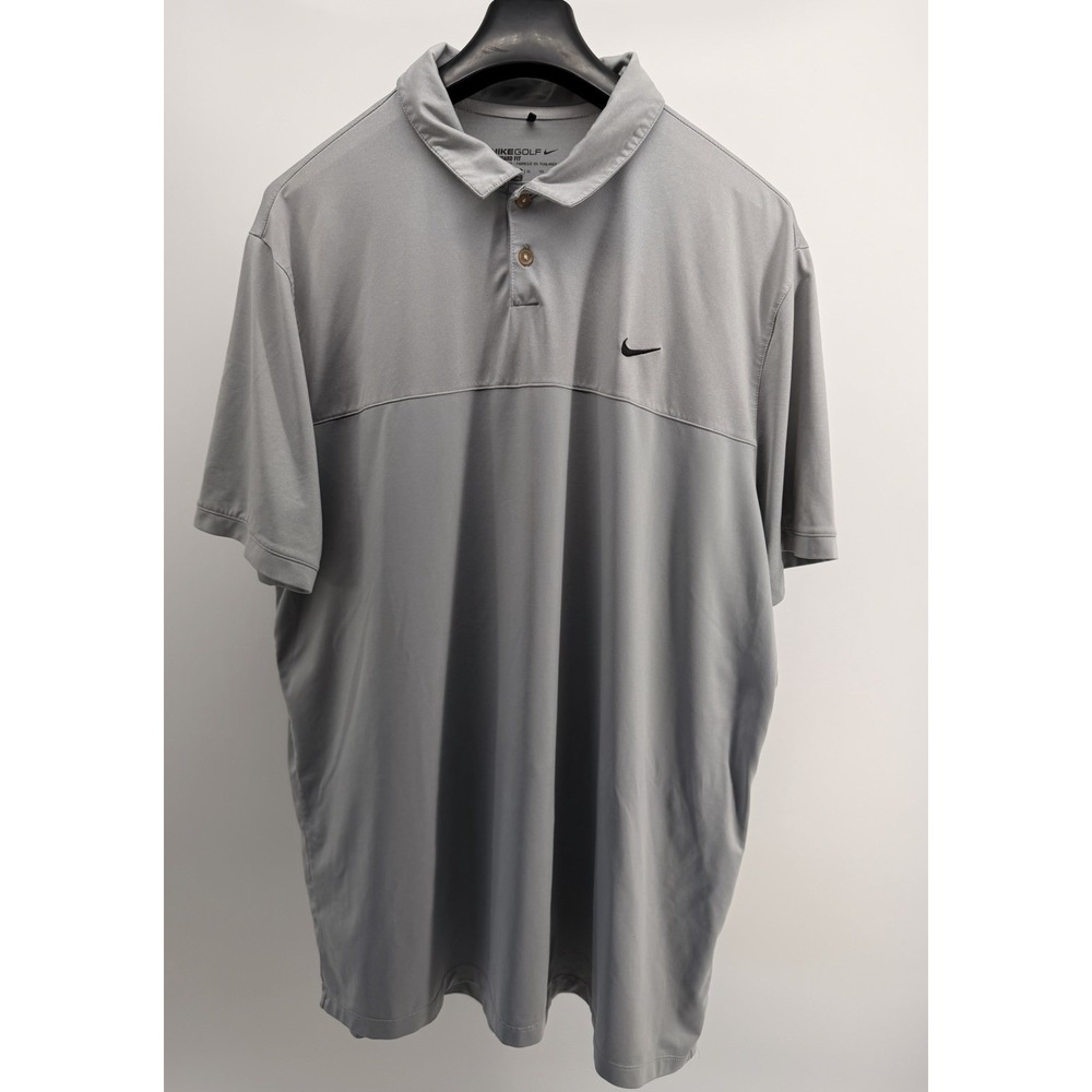Nike Golf Mens Dri Fit Gray Polo Shirt XL